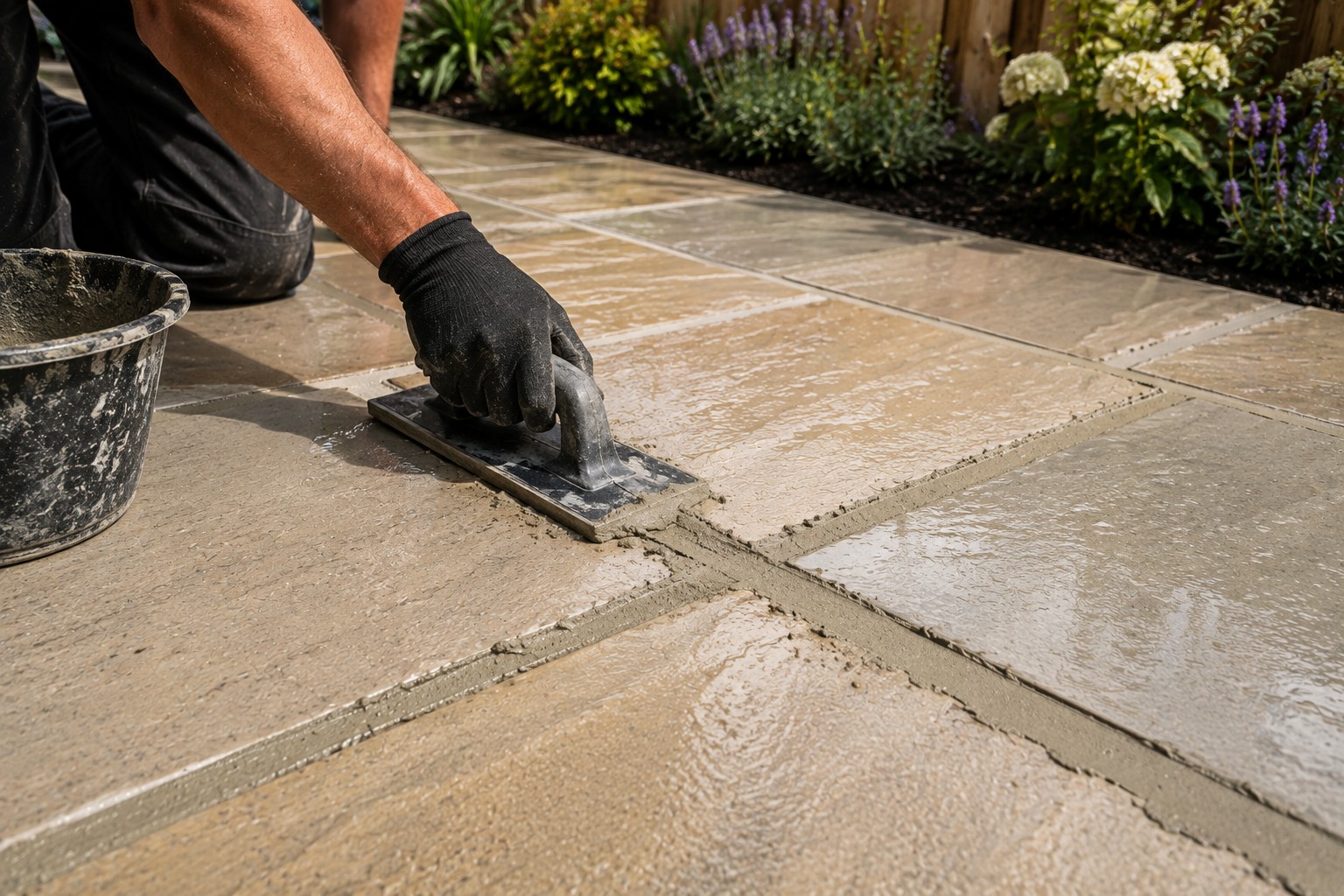 Re-grouting in Yorkshire by M & T Premium Lawn and Landscape