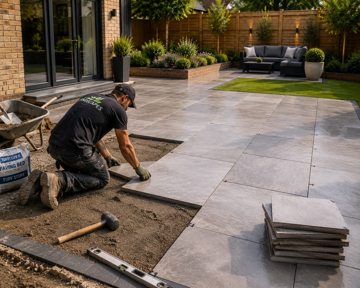 Patio Installation in Yorkshire by M & T Premium Lawn and Landscape