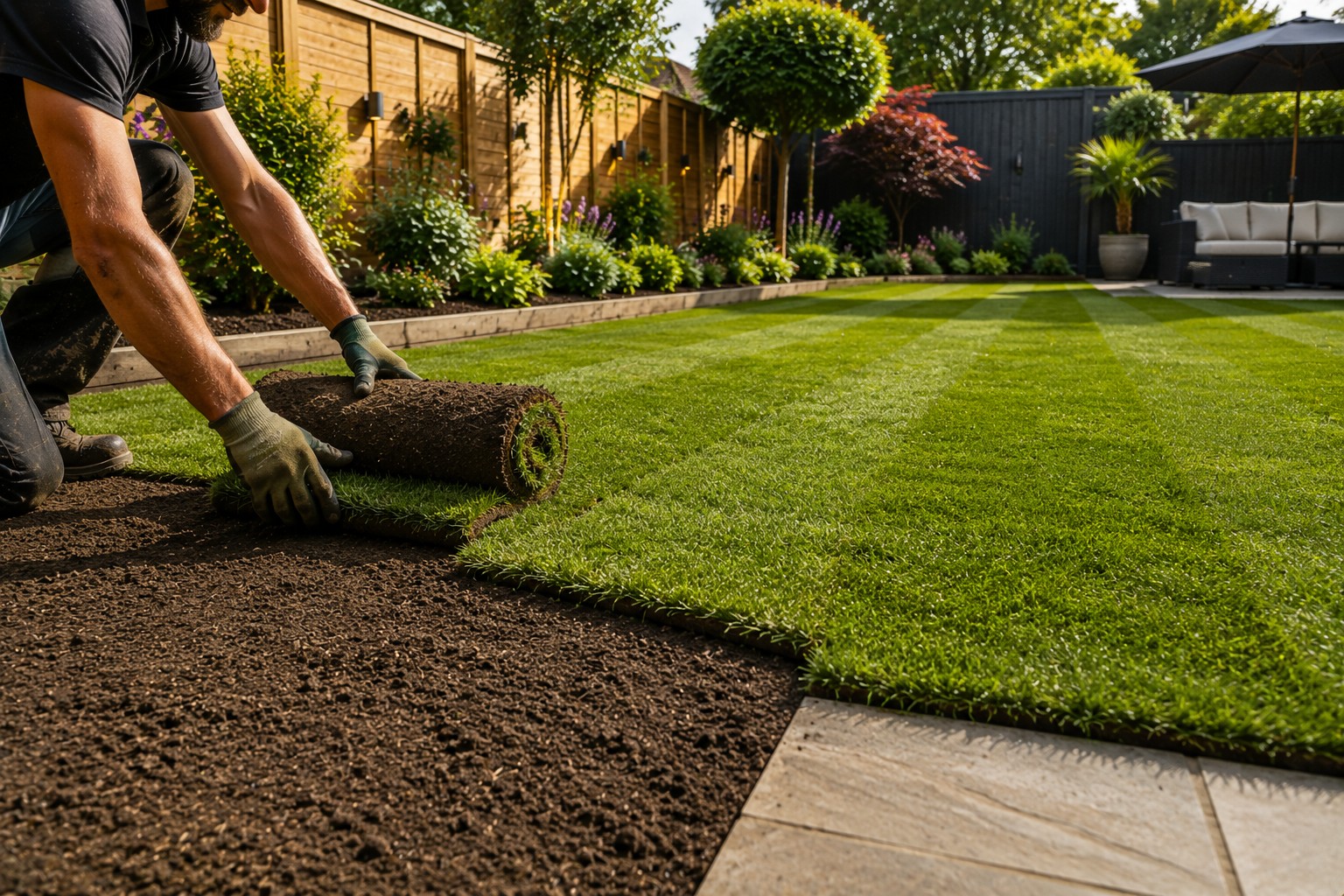 Turfing in Yorkshire by M & T Premium Lawn and Landscape