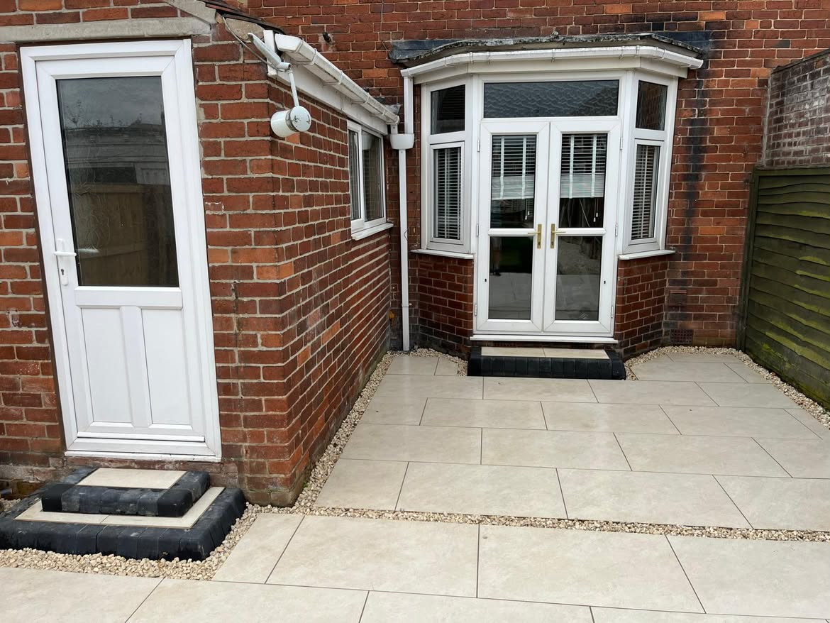 Modern Porcelain Patio & Garden Transformation — view 2