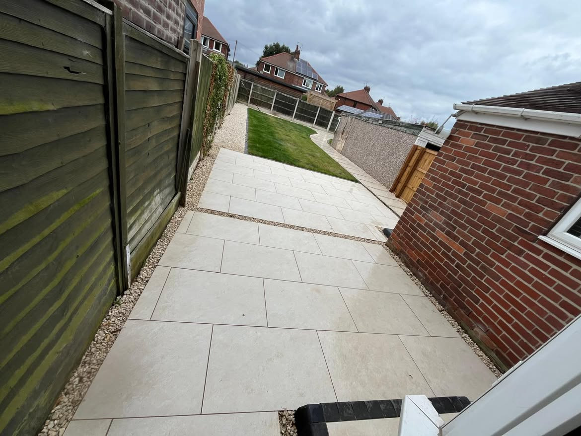 Modern Porcelain Patio & Garden Transformation — view 3